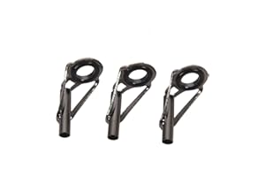 Globalflashdeal Fishing Rod Guide Tip, 3 Pcs 5mm Eye Inner Dia Fishing Fish Pole Ring Eye Guides Tip Repair Kit