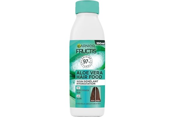 Garnier Fructis Hair Food Soin Démêlant Hydratant à l'Aloe Vera pour Cheveux Secs, 350ml