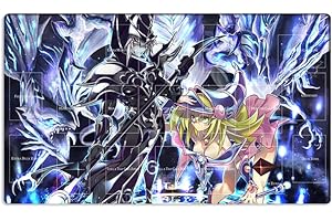 MLIKEMAT Yu-Gi-Oh! Playmat Dark Magician Girl & Dark Magician TCG CCG Trading Card Game Mat Free Bag