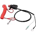 Boat Engine Motor Kill Stop Switch,Outboard Engine Ignition Emergency Kill Stop Switch,Cut Off Lanyard Tether Stop Switch for All Outboard Motors