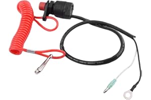 XHXSELLER Boat Engine Motor Kill Stop Switch,Outboard Engine Ignition Emergency Kill Stop Switch,Cut Off Lanyard Tether Stop Switch for All Outboard Motors