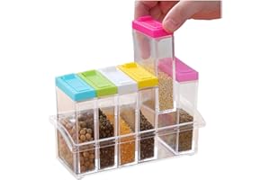 Vankra CHOB Seasoning Bottle Six-Piece Set, Acrylic, Multicolor