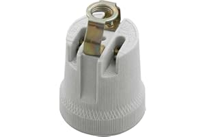 LEDSone Ceramic Porcelain E27 Light Socket,E27 Edison Screw Heat Vintage Lamp Light Bulb Holder - 1PCs