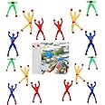 16 Pieces Sticky Wall Crawlers,Sticky Toys,Sticky Men,Sticky Gecko,Sticky Man Throw Toy,Sticky Toys That Stick To The Wall,Sticky Men Party Bag Fillers,Wall Crawlers,Suitable For Kids,Boys,Students