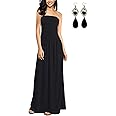CARINACOCO Abito Lungo Senza Spalline Lungo Bohemian da Donna Bohemian Abito Senza Spalline con Stampa Floreale Estiva