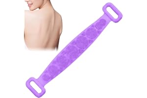 Kropps silikonskrubbare – 70 cm massage mjukt dubbelsidigt bä