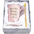 Joymaking Birthday Gifts for Mum World's Best Mum Coffee Mug Christmas Gifts Mothers Day Gifts from Daughter Son Lovely Birthday Mothersday Gifts,14Oz Pink Marble Ceramic Coffee Cup