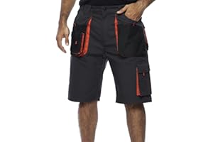MAZALAT work wear Pantaloni Corti Lavoro Uomo, Estivi Pantaloncini da Lavoro, Taglie Grandi Fino S-3XL, Multi Tasche, Bermuda da Lavoro, Abbigliamento Uomo