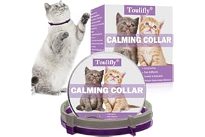 TOULIFLY Collier Apaisant pour Chiens et Chats, Collier Anti-anxiété de Taille Réglable, Effet Apaisant Durable et Naturel, Soulagement de l'anxiété pour Chat et Chien-2 Paires
