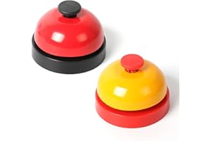 Arrderly Set of 2 Table Bell, Reception Bell with Crisp Bell, Made for Kitchen, Restaurants, Hotels, Bars