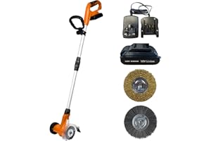 Ark Mat Lazy-Weeder Cordless Weed Remover Brush Tool - Moss Patio Block Paving Cleaner - Lightweight 2kg - Battery and Charger Included (Lazy-Weeder Tool)