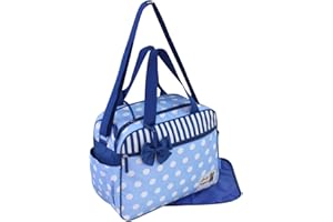 GMMH 2 tlg Wickeltasche 3110 Pflegetasche Windeltasche Babytasche Farbauswahl (blau)