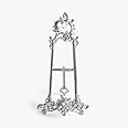 Assorted Collections Easel Display Stands for Art Deco, Paintings, Pictures, Decorative Plates, Wedding Signs, Menu Stand, Home Decor Silver Picture Stand (Silver, 21 Inch)