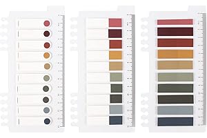 YUNA 30 Couleurs Bandes adhésives Marques Page, Sticky Notes, Etiquette Marque Page, Marque Page Adhesif, Index adhésifs, Marque-page étroit 200 pièces/Emballer, 3 Emballer (Morandi)