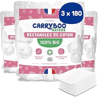 Healeved 2400 Pièces Démaquillants Ultra Doux Carrés Coton