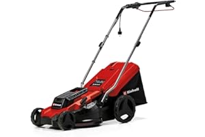 Einhell Cortacésped eléctrico GC-EM 1600/37 (1600 W, 37 cm de Ancho de Corte, hasta 700 m², Cesta colectora de 38 L, Ajuste Central de la Altura de Corte con una Altura de Corte de 20-60 mm)