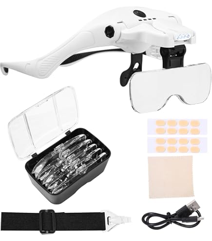 Lupa Electronica ARTDOT Gafas Lupa Con Luz LED Lentes Hasta 4X