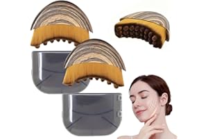 DELAIHUIL Lymph Face Brush, Pack of 2, Aluvea Face Brush, Lymphatic Face Brush, Dry Brush, Lymphatic Drainage Massage, Alpine Fibre, Facial Brush, Lymphatic Drainage Brush Face