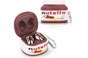 XMBYGY Custodia in silicone per auricolari con portachiavi progettata per Samsung Galaxy Buds2 Pro (2022), Galaxy Buds 2 (2021), Galaxy Buds Pro (2021), Galaxy Buds Live (2020) (Nuttlea)