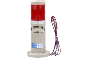 Heschen Tower Stack Light 24V DC Industrial Red LED Alarm Warning Continuous Light