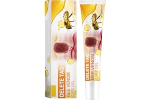 GNAUMORE Veneno de Abeja para Verrugas,Bee Venom Eliminador de Verrugas,Crema Reparadora de Veneno de Abeja,Unidades Removedor de Verrugas Seguro,Adecuado para Uso Doméstico 20G