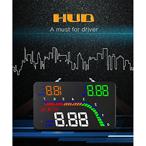 Preisvergleich Produktbild BEESCLOVER T100 HUD Head-Up-Display, Mehrfarbig, digital, reflektierend, T100, Schwarz