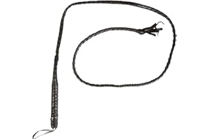 P'TIT Clown Re20207 - Frusta lunga, ecopelle, nero, 2 m