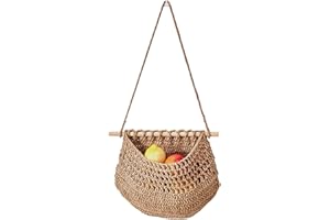 dancepandas Hamaca De Frutas y Verduras Hecha a Mano Cesta de Fruta Colgante Frutero Hamaca Colgante Permite la Maduración Uniforme de la Fruta y Verdura