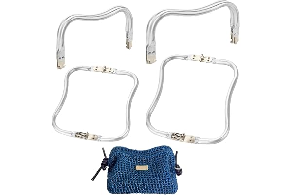2pcs Cadre de Sac à Main en Aluminium Fermoir Porte Monnaie Couture Kit Bricolage Tubulaire Interne de Forme M DIY Accessoire pour Sac au Crochet
