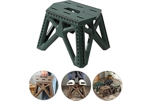 Sbomi Hocker Klappbar für Kinder & Erwachsene,Campinghocker,Tritthocker aus Kunststoff,Faltbar Küchenhocker Klapptritt Bad, Tragbarer Klapphocker für Küche, Bad und Wohnzimmer (23.5 cm hoch-Grün)