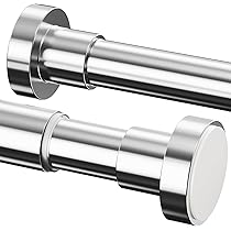 Asta Per Tenda Da Doccia Regolabile 73-226 Cm - Senza Fori, Diametro 25 Mm, Argentata - Foto 8