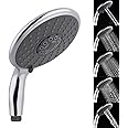 ECOSPA Large Shower Head 150mm Diameter 5 Function Modes High Pressure Handheld Shower Head Chrome Finish