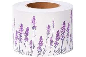 Dostear Friso Para Pared Cenefas Adhesivas BañO Cocina de Papel Para Paredes 3d Infantiles Decorativas Pintado Cocina Vinilo Autoadhesivo Impermeable Lavanda morada 10 X 300cm