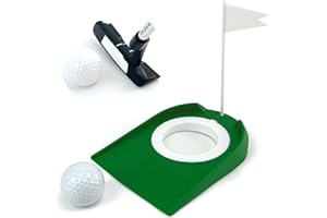 MAKSTORE Golf Putting Cup, Golf Putting Hole + Golf Ball, Men Women Kids Golf Putter Training Hole for Indoor Home Office Backyard