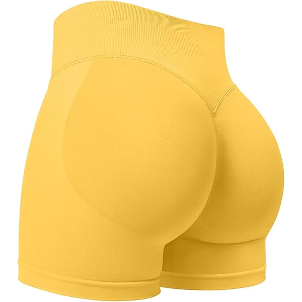 ZAAYO Sportshorts voor dames, 9,1 cm, onzichtbare scrunch butt lifting, gym, work-out, short, hoge taille, yoga, shorts, naadloze booty bikershorts, Rosé, XL