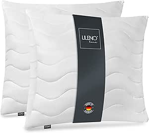 2er Set Microfaser Kopfkissen 80x80 Cm - Allergiker Geeignet & Waschbar