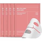 Bio Collagen Mask, 5Pcs Collagen Facial Mask, Bio Collagen Night Mask, Bio Collagen Real Deep Mask, Brighten Skin Color, Redu
