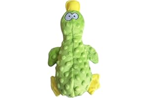 YUREMEEY Jouet pour Chien, Jouets Couineur pour Chien, Jouet Peluche pour Chiens avec Papier Froissé, Jouet Chien Interactif, pour Chiens de Petite et Moyenne Taille, Vert