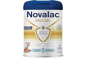 Novalac Premium Proactive 1 Leche de Iniciación para lactantes 0-6 Meses. Contribuye al Desarrollo Normal y del sistema inmunitario del Bebé. Fórmula Elaborada con Pediatras rica en DHA - 800 g