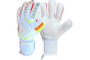 GK Saver Football Goalkeeper Gloves - Passion Series Professional Goalie Gloves Size 6 to 11 with Removable Savefingers
