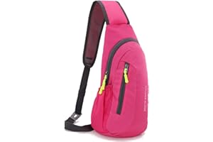 Gisdanchz Wasserdichte Nylon Sling Bag Rucksack Brusttasche Klein Herren Damen für Sport, Reisen usw