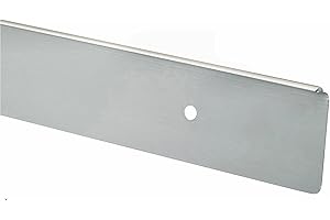 TC FABRICATORS T&C™ 38mm-40mm Kitchen Worktop Finishing Profiles 3mm Radius Top & Bottom - Hand Finished - Satin Silver Finish (630mm Long Worktop End Cap)