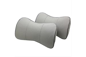 SZSS-CAR autosunshine 2 pcs auténtica Piel Coche reposacabezas Almohada Cuello Resto Almohada Fundas de cojín de Asiento