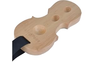 Kingpoint-Massivholz-Cello-Halter, Antirutsch-Stopper, Anchor-Schutz in Cello-Form, 3 Löcher natürliches holz