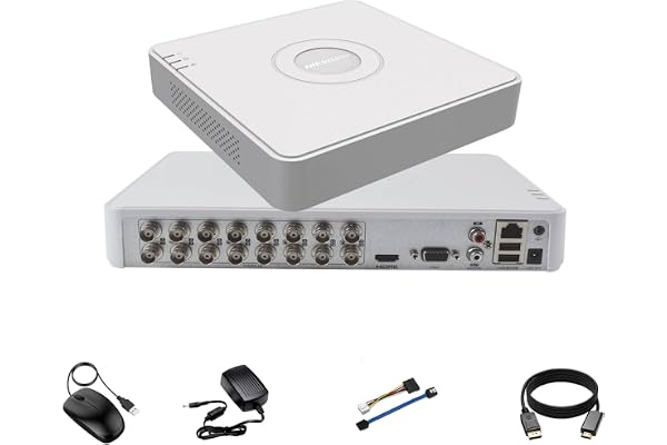 HIKVISION 16CH 3K/5MP Full HD Hybrid DVR H.265 pro+ Smart Motion Detection (Human/Vehicle) + Two-Way Audio + 5 in 1 (IP/HDTVI/HDCVI/AHD/CVBS) , supports 16CH HD+8CH IP Camera and HDMI Cable (NEW)