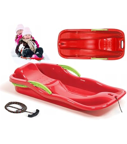 Slittino Da Neve Per Bambini Con Sterzo E Freno - Design A Moto, Sedile In PU, Telaio In Metallo, Fune Retrattile - Foto 11