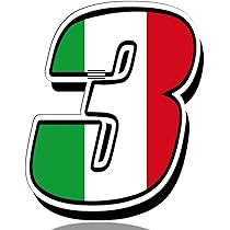 Biomar Labs® 1 X PVC Autocollant Drapeau Italie