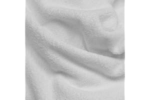 Kt KILOtela - Tela Rizo de Toalla, Algodón, Confeccionar Toallas, Accesorios Bebé, Albornoces, 160 cm Ancho, Largo a Elección de 50 en 50 cm, Blanco