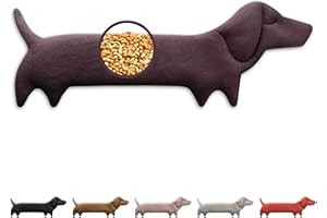LESCHI XXL Wheat Bag Microwavable (52x20cm), 100% Organic Cotton and Organic Wheat, Dog Purple, Microwave Pillow, Unscented, Snug Grain Pillow Ideal for Tension in Back, Neck and Shoulders