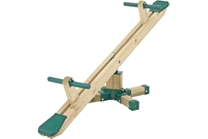 TP Toys Wooden Seesaw for Kids 3+ - Premium Children's Outdoor Play Equipment, Durable Outdoor Garden Toys, Classic Teeter Totter with 360-Degree Rotation, Eco-Friendly FSC-Certified Timber